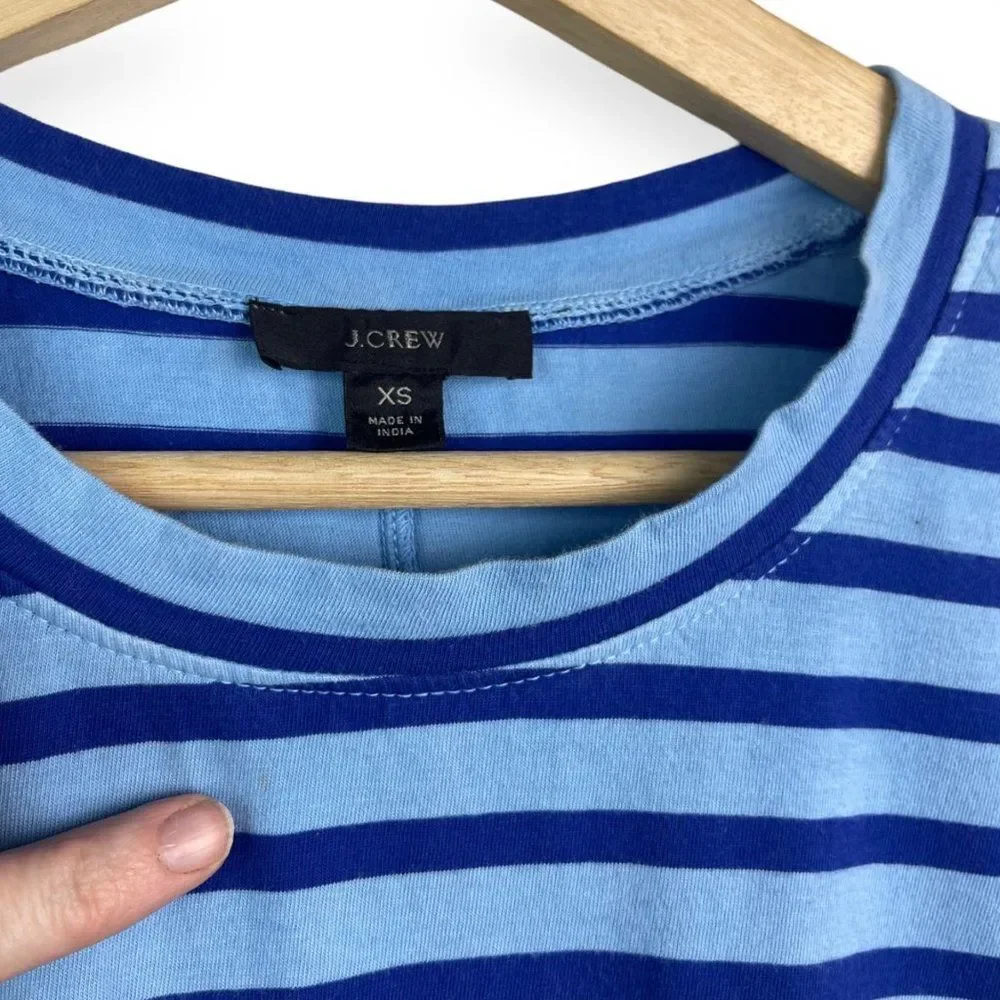 J. Crew Midi T-Shirt Dress in Dip-Dyed Stripe